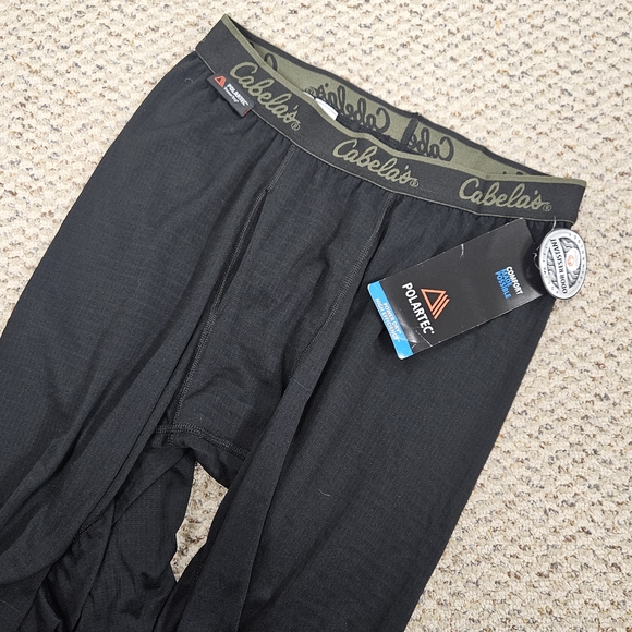 Cabela’s Polartec Power Dry Bottoms Pants Base Layer Black Mens Med - Picture 9 of 9